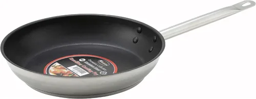 Miniatura 2 de Winco - Sartén de acero inoxidable de grado comercial, antiadherente, 8 pulgadas