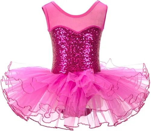 Miniatura 7 de Disimlarl Girls Ballerina Prom Party Costume Kids Flower Dress Dancewear Gymnastic Leotard Ballet Dress