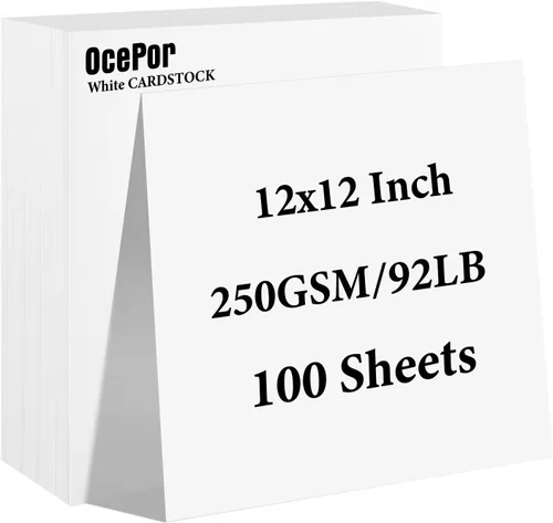 Miniatura 21 de OcePor 100 hojas de cartulina negra de 8.5 x 11 pulgadas, cartulina negra de 92 libras/250gsm, papel grueso de cartulina, papel pesado de cartulina
