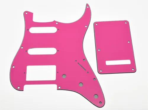 Miniatura 21 de KAISH Guardabarros de 11 agujeros estilo ST/Strat con placa trasera de trémolo para Stratocaster/Strat, HSS, verde menta de 3 capas, fabricado