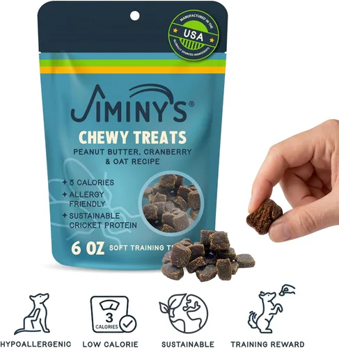 Miniatura 4 de Jiminy's Golosinas masticables de entrenamiento para perros, bajas en calorías, proteína hipoalergénica para insectos, fabricadas en Estados Unidos