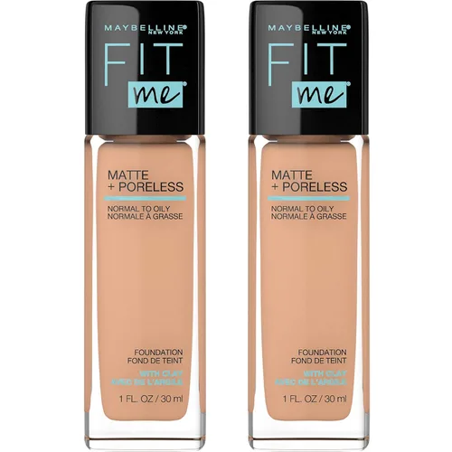 Miniatura 76 de Maybelline New York Fit Me Matte + Poreless Base Líquida, Formato de Bolsa, 220 Natural Beige, 1.3 onzas 220 Beige natural