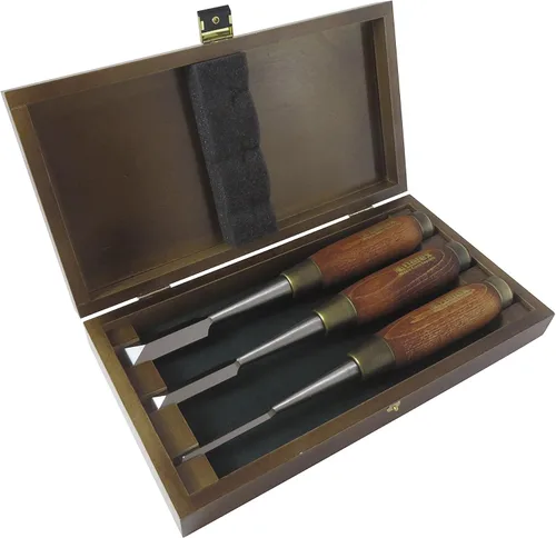 Miniatura 2 de Narex 852100 - Juego de 3 cinceles de cola de milano estilo japonés 1/4", 1/2", 3/4