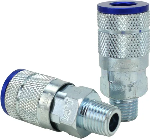 Miniatura 8 de Milton Kit acoplador y enchufe - (T-Estilo, Azul) - 1/4" NPT, (14-Piezas) - S-314TKIT