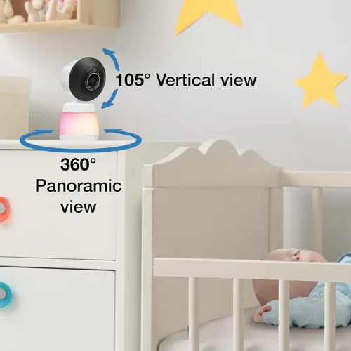 Miniatura 9 de VTech Smart WiFi Baby Monitor - Ve a tu bebé en casa o desde cualquier lugar, cámara 2K, pantalla de 5.5 pulgadas, zoom 24X, gran angular, visión