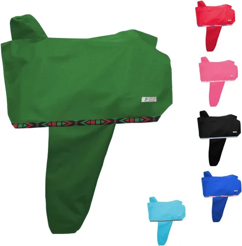 Miniatura 10 de Tahoe Funda de sillín impermeable de nailon resistente de alta calidad con seis correas elásticas de sujeción y fundas de estribo, se adapta a