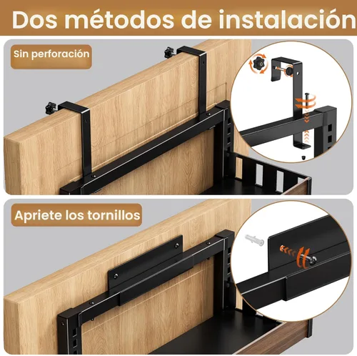 Miniatura 4 de POKIPO Organizador de despensa de 8 niveles sobre la puerta, 2 en 1 para montaje en pared o estante de especias colgante, estantes de condimentos