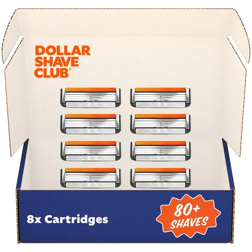 Dollar Shave Club | 4 repuestos de maquinilla de afeitar (8 unidades) | Cuchillas de enjuague Swift para cabello más largo y grueso