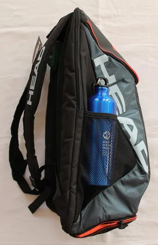 Miniatura 2 de Mochila de Tenis HEAD Tour Team, Bolsa de Transporte para 2 Raquetas con Correas Acolchadas para el Hombro y Compartimento para Zapatos - Negro/Gris.