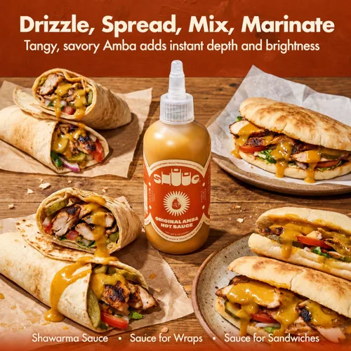 Miniatura 6 de SHUUG Salsa Amba orgánica (9 onzas) Salsa picante de mango curried Amba de especias suaves a medianas Vegano, sin OMG, Kosher Sabor