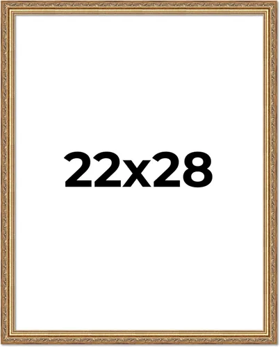 Miniatura 102 de Poster Palooza Marco de fotos de madera maciza ornamentada dorada de 3 x 3 pulgadas, ancho de moldeo de 1.25 pulgadas, con plexiglás acrílico UV