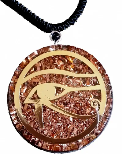 Miniatura 12 de Collar con Colgante Reversible de Orgón de Geometría Sagrada GRANDE 2.25 pulgadas 10.7cm