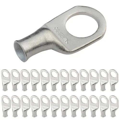 Miniatura 241 de SELTERM 5 piezas terminales de cable de cobre estañado 1/0 AWG perno de 1/2", extremos de cable de batería, terminales de anillo, conectores
