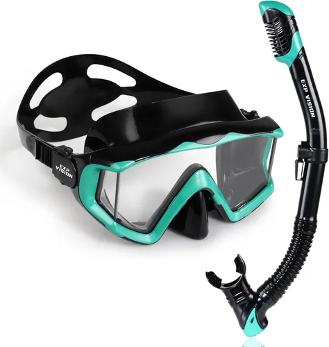 Miniatura 18 de Máscara de buceo Pano 3 para adultos, máscara de esnórquel de vidrio templado, máscara de natación antivaho sin fugas, gafas de natación con Azul
