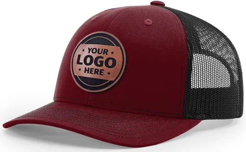 Miniatura 21 de Sombrero de parche de cuero de camionero personalizado grabado con láser