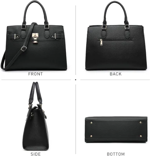Miniatura 3 de Bolso de mano y bolsos para mujer con asa superior de avestruz bolsa de trabajo con cartera