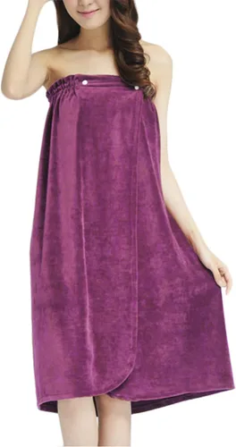 Miniatura 6 de FakeFace Vestido de toalla de tubo, para mujeres, adolescentes, niñas, spa, ducha, baño, toalla de baño, toalla de baño, cubierta envolvente
