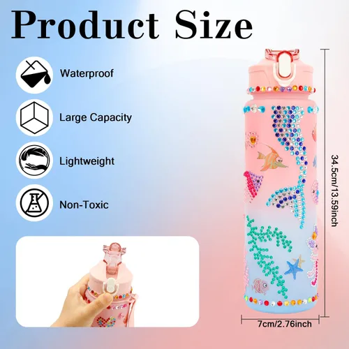 Miniatura 3 de Regalos para niñas de 4 a 12 años, decora tus propios kits de botellas de agua para niños de 4 a 6 a 8 a 10 años, regalos de cumpleaños de Pascua