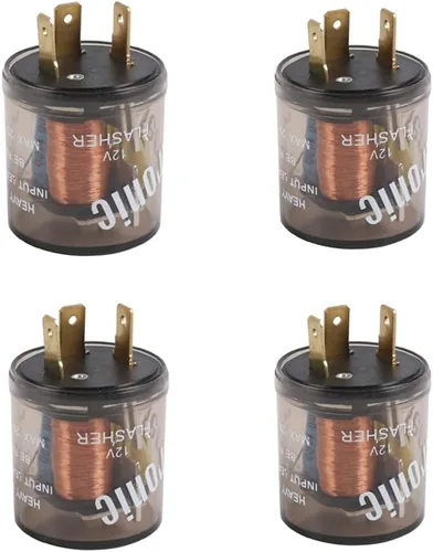 Miniatura 8 de Relé de intermitente electrónico de 2 pines 12 V luz de señal de giro relé intermitente de 2 clavijas 20 amperios arreglar bombillas de señal
