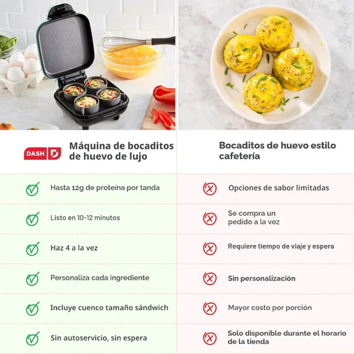 Miniatura 8 de Dash - Preparador de lujo de bocadillos de huevo - Preparador de huevos picados eléctrico para aperitivos proteicos saludables - Limpieza rápida
