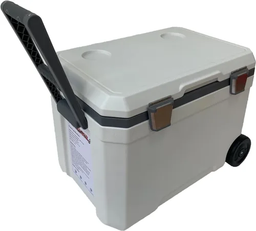 Enfriador de camping de 48 cuartos de galón, caja de refrigeración portátil, adecuado para barbacoas, camping, picnics y otras actividades al aire