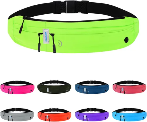 Miniatura 18 de WATERFLY Riñonera para correr con cinturón de carrera: Corredor Maratón Jogging Riñonera Deportiva Ejercicio Ejercicio Fitness Soporte para Teléfono