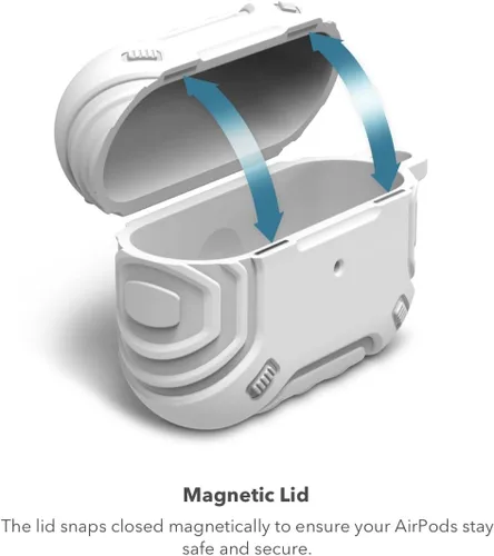 Miniatura 2 de ZAGG Max Protection AirPods Pro - Funda ligera y duradera en color blanco, compatible con cargadores inalámbricos