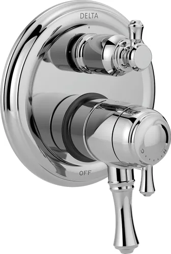 DELTA FAUCET T27897, Chrome Cassidy Traditional Monitor Serie 17 Recorte de válvula con desviador integrado de 3 ajustes