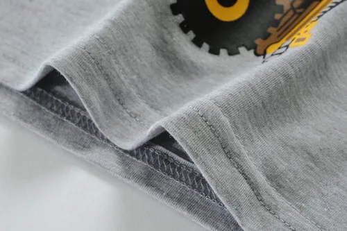 Miniatura 5 de Little Hand Conjunto de pijama para niño, pijama corto para niños, ropa de dormir de camión monstruo, ropa de dormir de algodón para excavadora