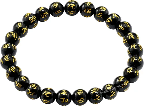 Miniatura 594 de Amazing Gemstone Pulsera de cristal para mujeres y hombres, pulsera de cristal curativo de protección, pulsera elástica con cuentas de piedras
