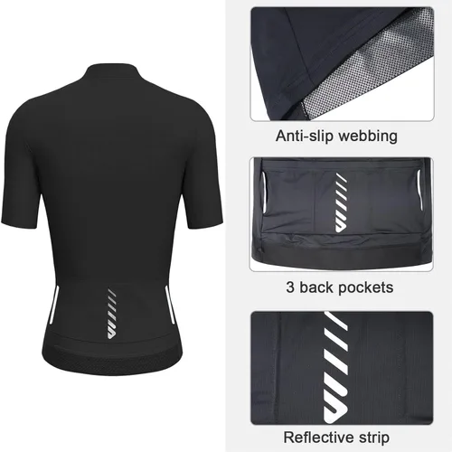 Miniatura 2 de Wulibike Cycling Jersey Women Short Sleeve,Bike Shirts for Women Biking Tops Breathable Cycle Bicycle Jerseys with Pockets