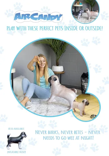Miniatura 4 de AirCandy - Perro inflable - Pug la mascota perfecta. No hay necesidad de alimentar, solo llena de aire y amor