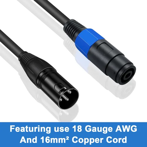 Miniatura 5 de Poyiccot Cable Speakon hembra a XLR, adaptador Speakon hembra a XLR macho de 6 pies con bloqueo giratorio compatible con micrófono de escenario DJ