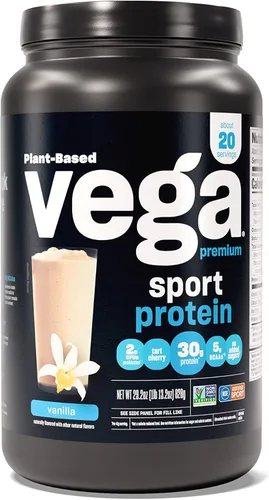 Miniatura 5 de Vega Proteína deportiva de vainilla en polvo premium, vegana, sin OMG y proteína deportiva de primera calidad, vegano, sin OMG