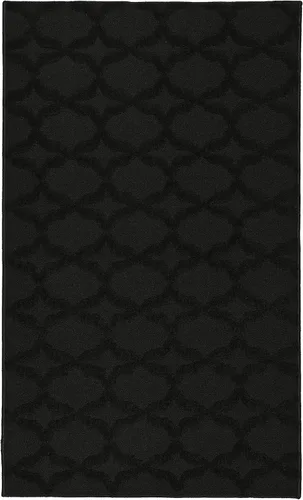 Miniatura 279 de Garland Rug Sparta - Alfombra antideslizante de polipropileno de 2 pies x 12 pies, color negro, ideal para salas de estar y pasillos, elegante