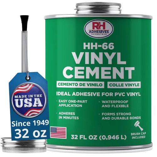 Miniatura 10 de HH-66 Cemento de vinilo, lata de 8 oz. - Adhesivo de vinilo, pegamento de cemento, pegamento de reparación, inflables, revestimiento de piscina