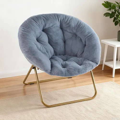 NEWBULIG Cómodas sillas de platillo suaves, lindas, plegables, para dormitorio, sala de estar, asiento flexible de lectura, asiento plegable para