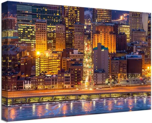 Miniatura 23 de Myrtle Beach - Arte de pared con diseño de horizonte de la ciudad de Carolina del Sur, Estados Unidos, para oficina, sala de estar, dormitorio