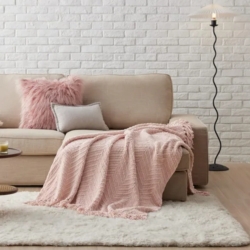 Miniatura 6 de Bedsure Mantas de punto para sofá - Manta de chenilla tejida con textura - Manta boho súper suave y cálida con borlas para cama, sofá y sala