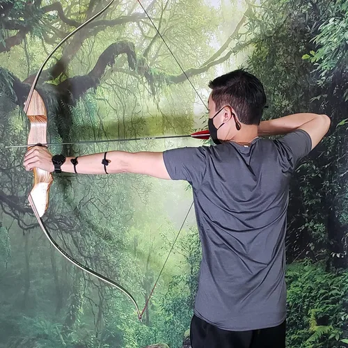Miniatura 3 de SAS Courage Hunting Takedown Recurve Archery Bow Marrón 60