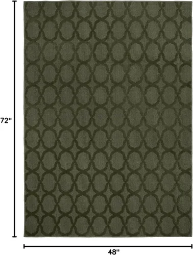 Miniatura 353 de Garland Rug Sparta - Alfombra antideslizante de polipropileno de 2 pies x 12 pies, color negro, ideal para salas de estar y pasillos, elegante