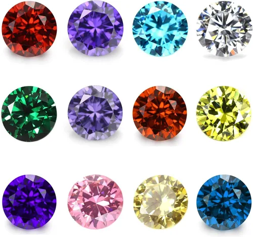 Venta al por mayor 24PCS cristal de cristal circón redondo 5MM piedras natales encantos flotantes a granel para collar de medallón de memoria viva