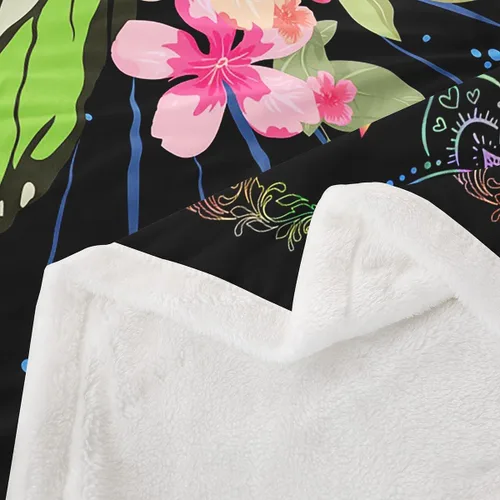 Miniatura 4 de Manfei Manta con diseño de mariposas, estilo bohemio, con mandala, para decoración de habitación de niños, niñas, adolescentes, manta de forro polar