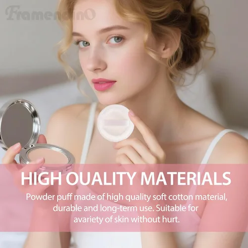Miniatura 6 de Framendino, Cutton - Paquete de 10 almohadillas suaves de terciopelo para maquillaje cosmético con cara de cinta