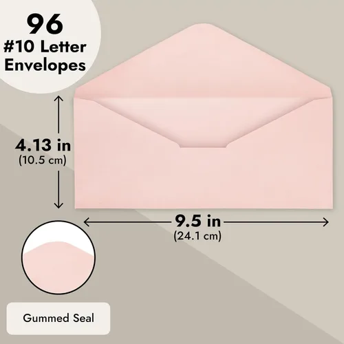 Miniatura 4 de Juvale Business Mailing Envelope Pack - 4 1/8 x 9 1/2 In, Dusty Blue, 96 Count - Blank Envelopes for Office Use & Bulk Mailings (Pack of 2)