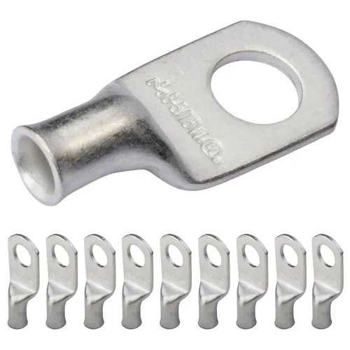 Miniatura 54 de SELTERM 5 piezas terminales de cable de cobre estañado 1/0 AWG perno de 1/2", extremos de cable de batería, terminales de anillo, conectores