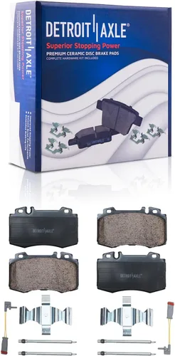 Miniatura 84 de Detroit Axle - Pastillas de freno traseras para Mercedes-Benz C230 C240 C280 C320 C350 CLK320 CLK350 CLK430 E300 E320 E420 E430 SLK350, pastillas