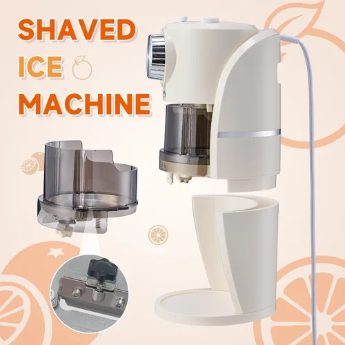 Miniatura 2 de Wanvoapls Máquina de hielo afeitado, máquina de cono de nieve para hielo afeitado casero, conos de nieve, afeitadora de hielo con perilla de ajuste