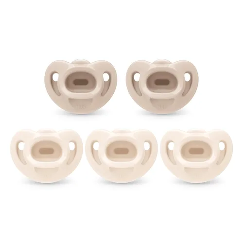 Miniatura 11 de NUK Chupete cómodo y atemporal 100% silicona, diseño de una sola pieza, sin BPA, suave para la piel del bebé, paquete de 5, para 6-18 meses Varios