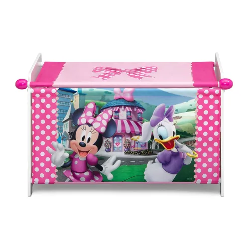 Miniatura 11 de Delta Children Disney Minnie Mouse Juego de 3 piezas para cuarto de juegos para niños pequeños – Incluye mesa, silla y caja de juguetes, rosa